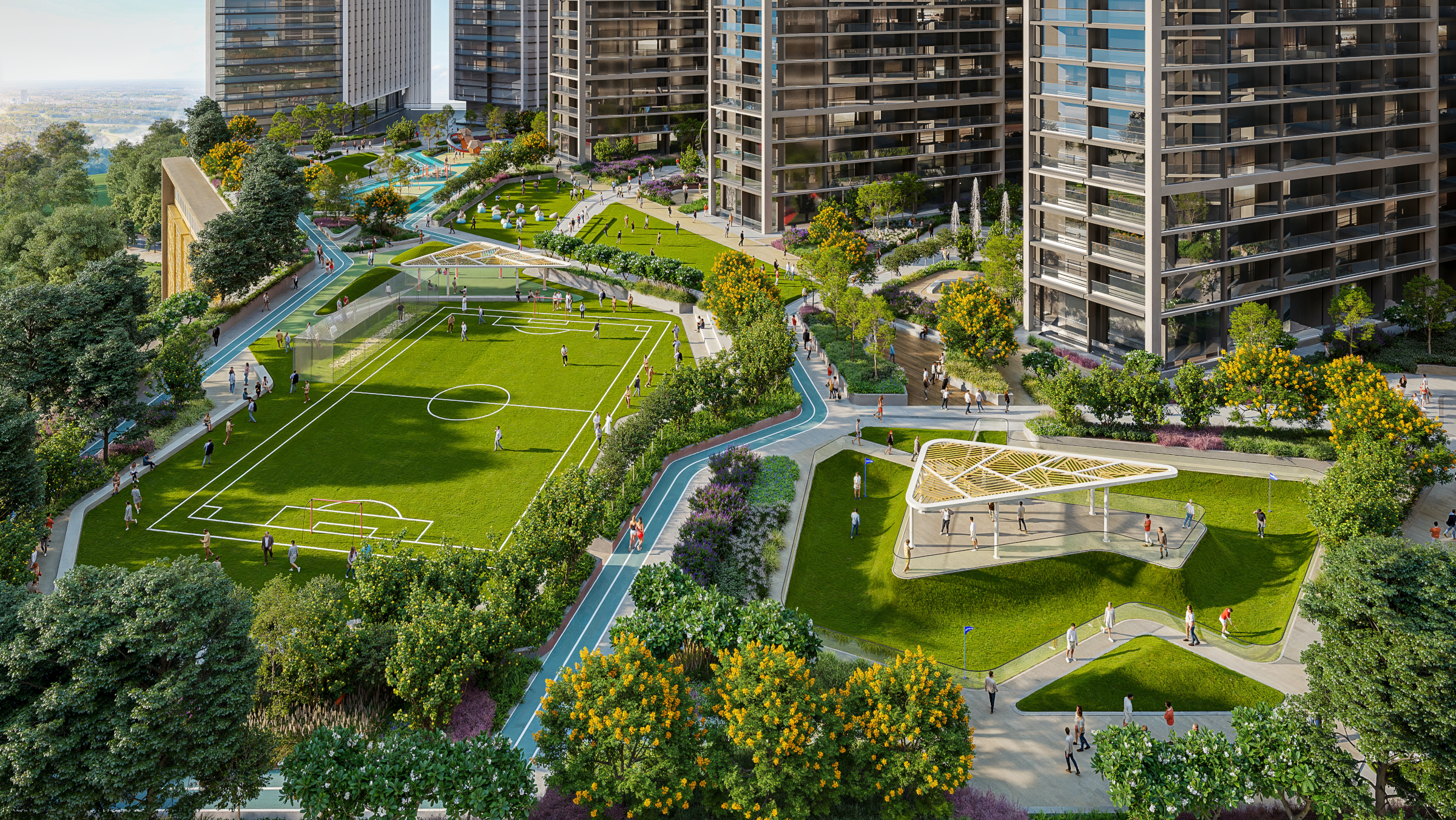 Sobha Central Running track