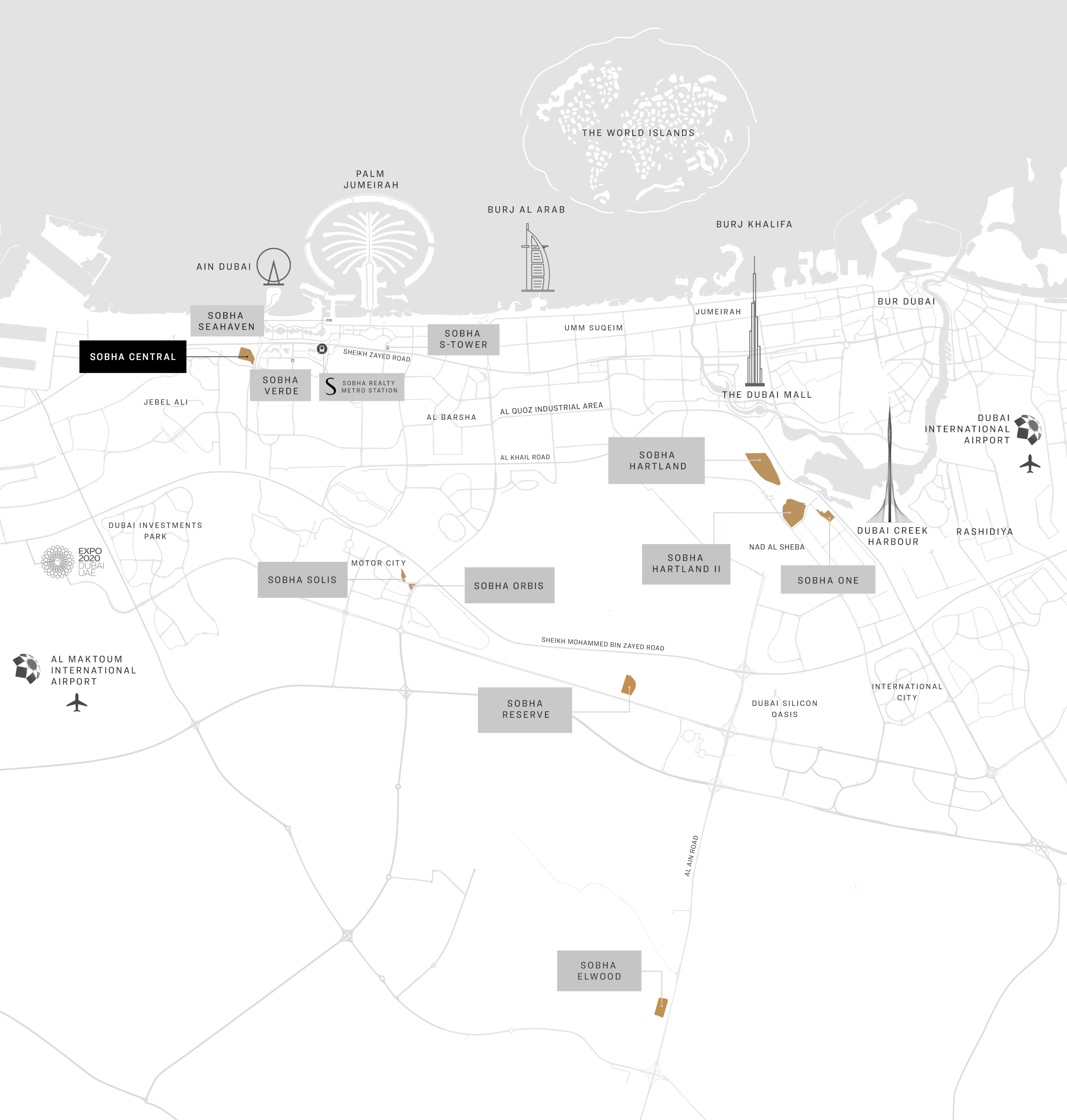 Sobha Central Location